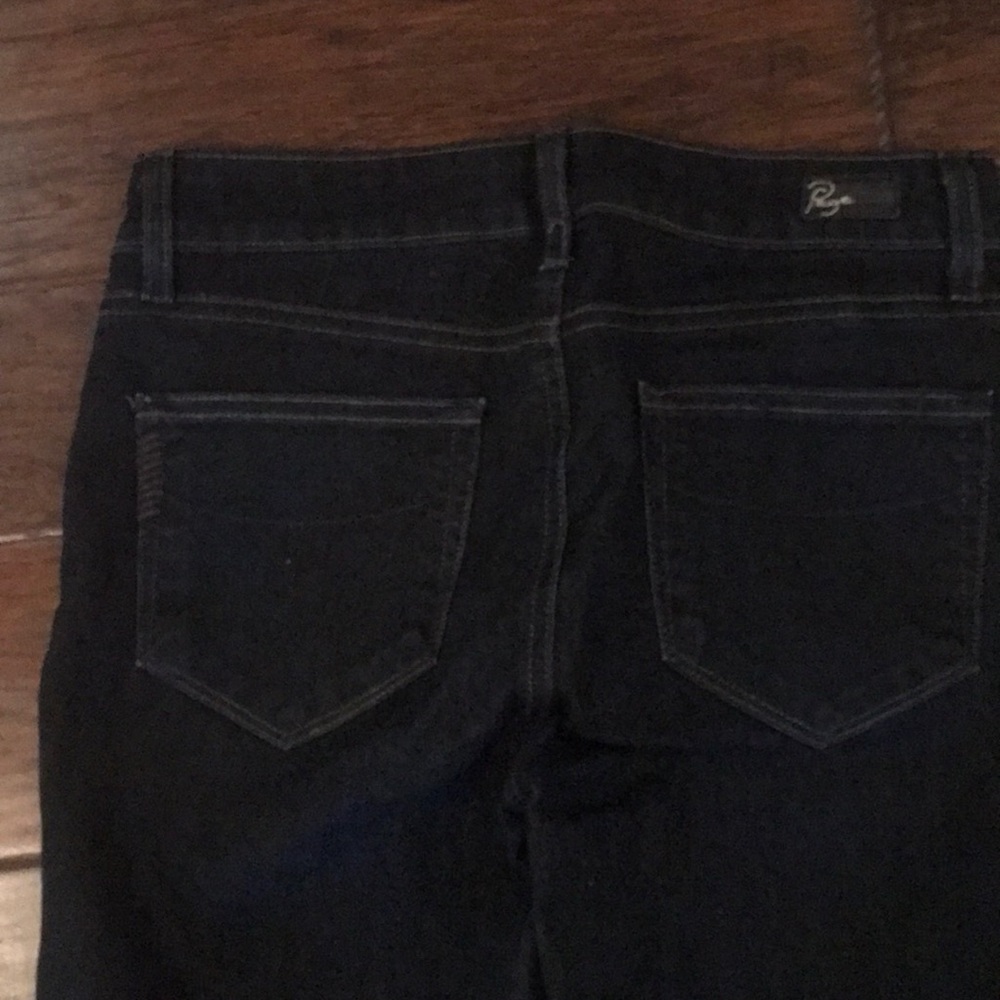 Paige vintage dark wash jegging.
